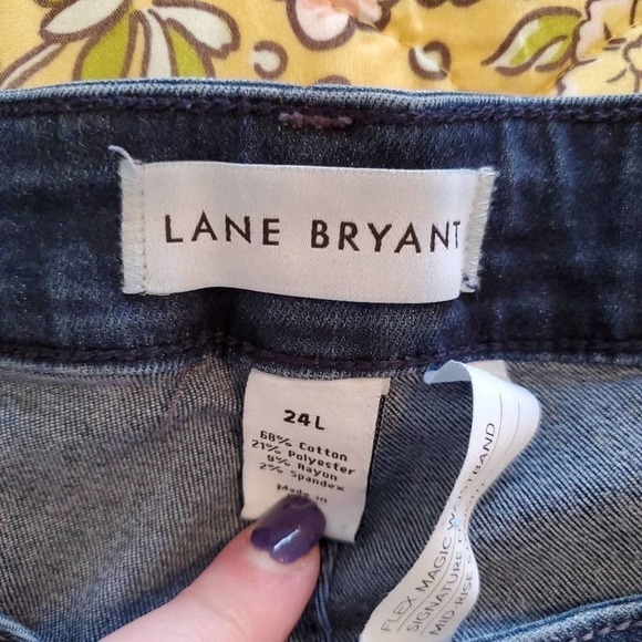 LANE Bryant high rise straight leg women's jeans plus size 24L - Picture 3 of 7